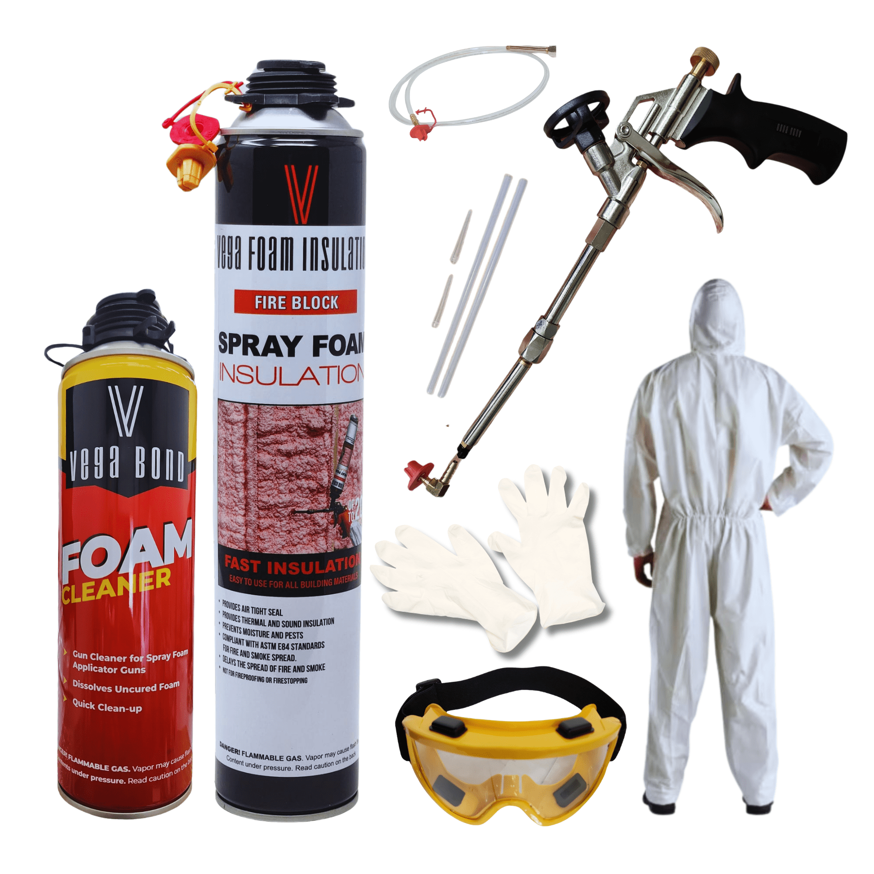 Fire Block Spray Foam Insulation Kit - Closed Cell Thermal and Sound ...