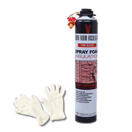 Fire Block Spray Foam Insulation Kit - Closed Cell Thermal and Sound Insulation - Single Can