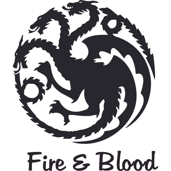 Fire and Blood Khaleesi Targaryen Customized Wall Decal - Custom Vinyl Wall Art - Personalized Name - Baby Girls Boys Kids Bedroom Wall Decal Room Decor Wall Stickers Decoration Size (20x20 inch)