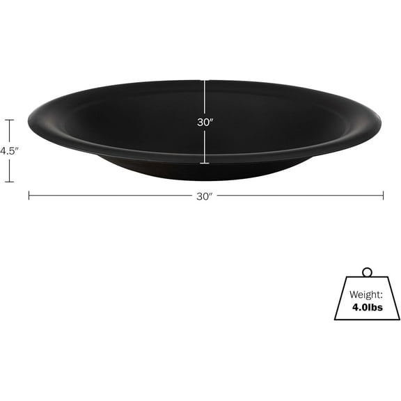 Fire Bowl - 30in Firepit Insert for Fire Ring or Replacement - High Temp Finish Fire Pit Bowl - Fire Pits for Outside Wood Burning by