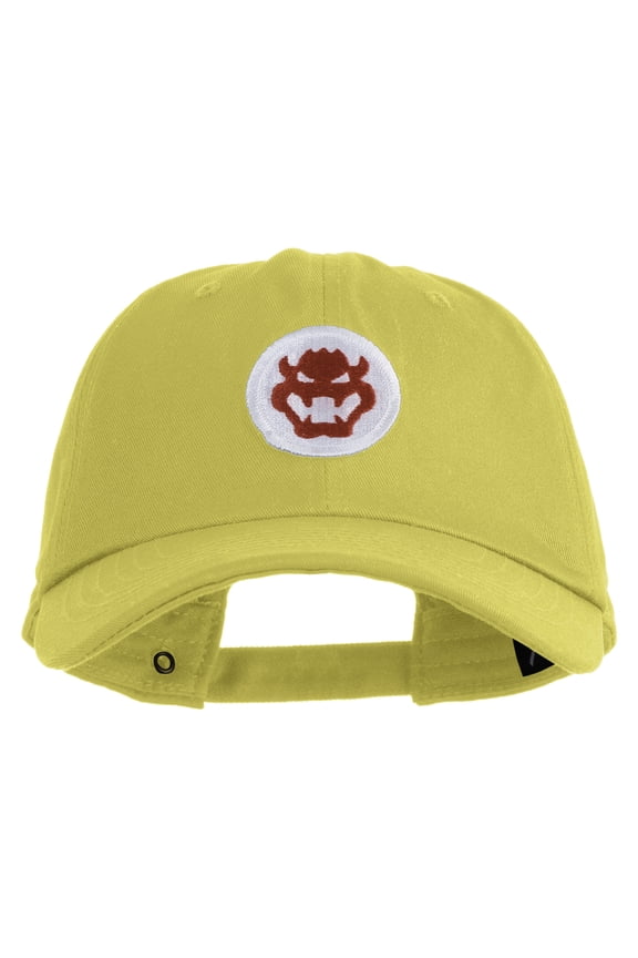 Fire Bowser Iron On Patched Unstructured Cotton Twill Washed Cap - Yellow OSFM