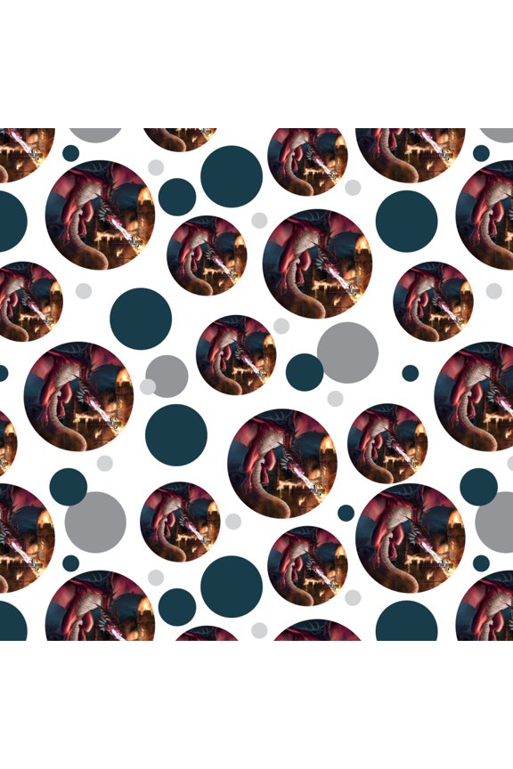 Fire Breathing Red Dragon Castle Fantasy Premium Gift Wrap Wrapping Paper Roll