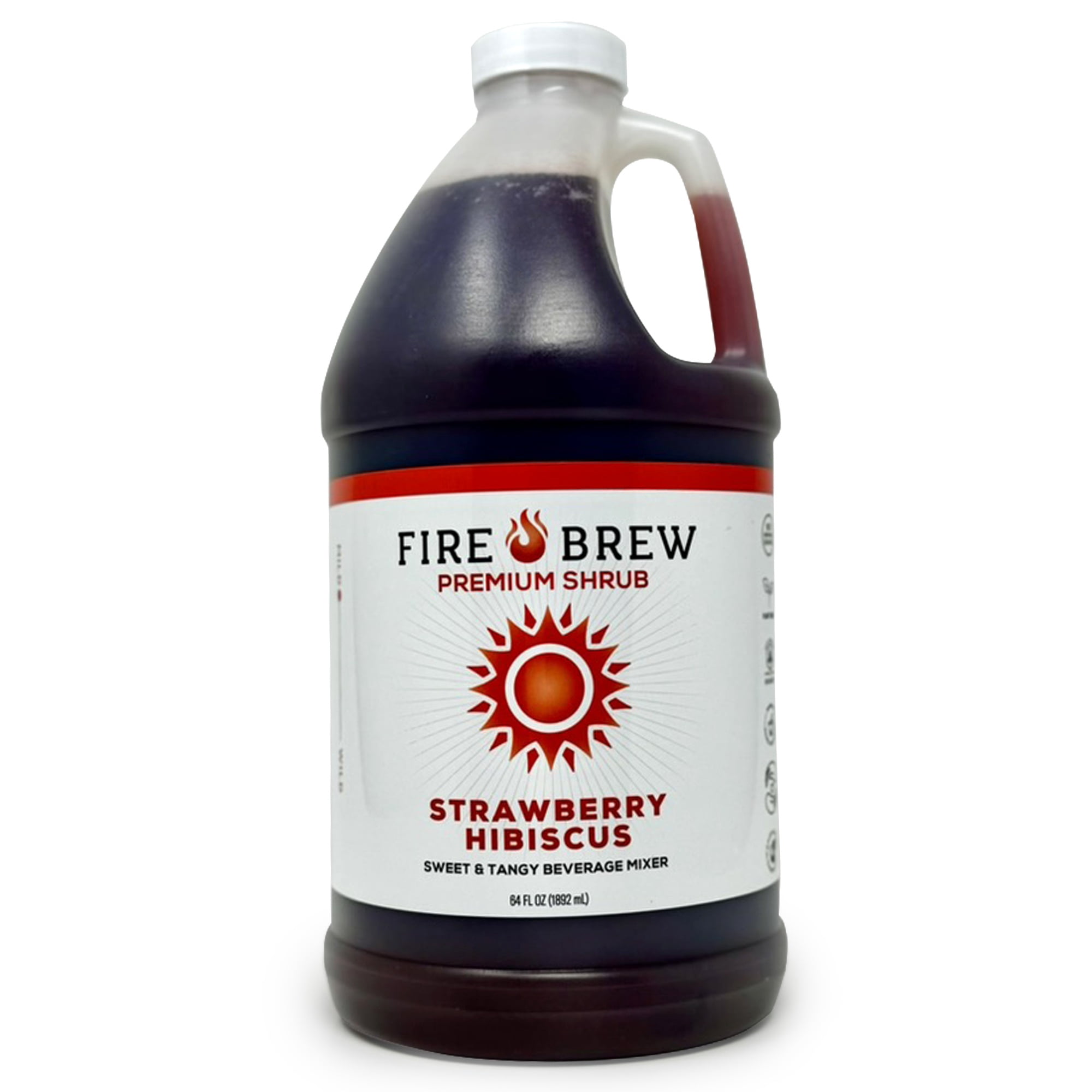 Fire Brew Premium Shrub – Strawberry Hibiscus Shrub | 128 Concentrated ...