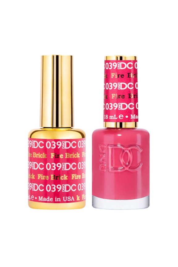 Fire Brick #039 & Matching Polish Set - DND Gel & Lacquer