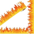 thumbnail image 1 of Fire Bulletin Board Border 32.8FT Red Orange Burning Fire Shaped Die Cut Trim Border Firefighter Trim Border, 1 of 2
