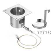 Fire Burn Pot and Hot Rod Ignitor Kit Replacement Part for Traeger and Pit Boss Pellet Grill,Heavy Duty Fire Pot with Ash Remover, Screws & Fuse,Fire Burner Kit for Pit Boss Wood Pellet Grill Smoker