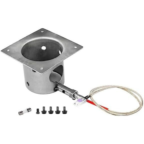 Fire Burn Pot and Hot Rod Ignitor Kit Replacement Parts for Traeger & Pit Boss Wood Pellet Grill Smoker, Fire Burner Pot with Screws and Fuse$$Garden & Patio