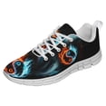 thumbnail image 1 of Fire Burning Yin Yang Shoes for Men Women Running Sneakers Breathable Casual Sport Tennis Shoes Gift for Him Her White Size 12, 1 of 5