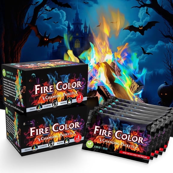 Fire Color Changing Pack - Fire Pits, Campfires, Outdoor Fireplaces, Bonfires - Color Fire Changing - Perfect Campfire Accessories for Kids and Adults