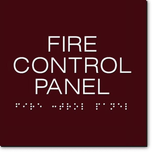 Fire Control Panel Sign-Brown / White (2 Units) - Walmart.com