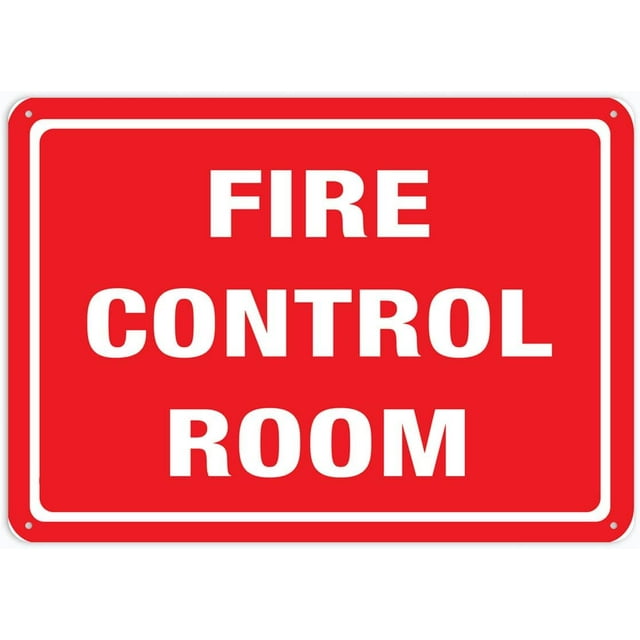 Fire Control Room Sign 8X12 Inch Rust Free Aluminum Easy To Read Sturdy ...