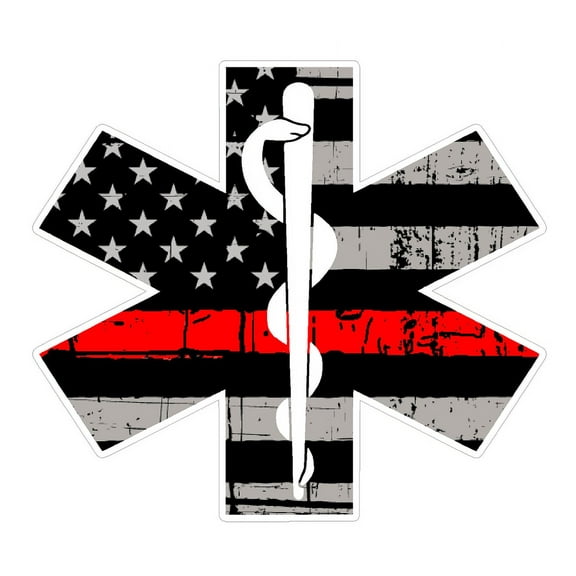Fire Deparment Logo (T26) EMS USA 4" Firefighter Vinyl Decal Sticker Car Window
