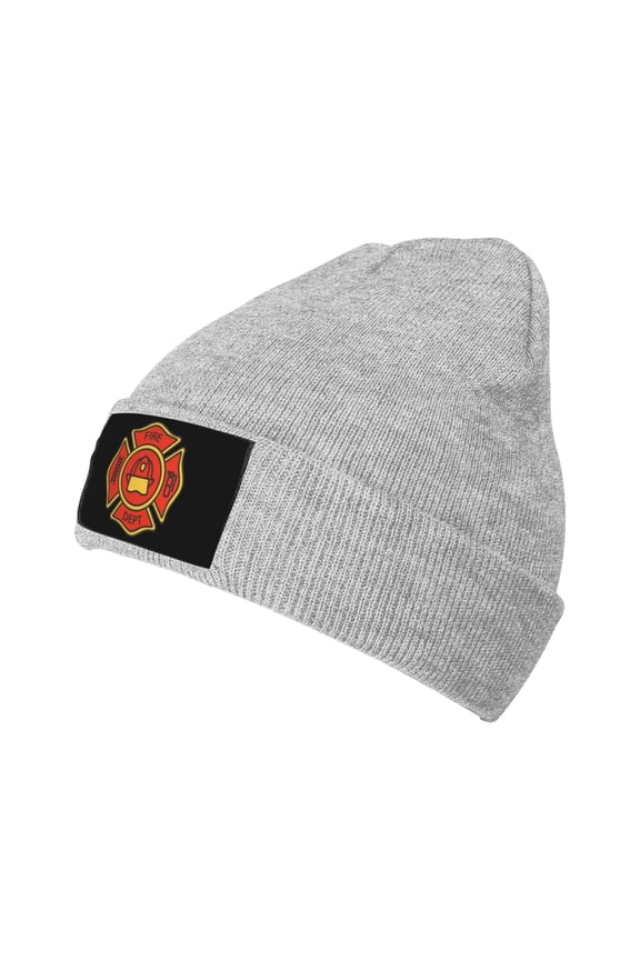 Fire Department Badge Icon Unisex Knitted Hats Fashionable Autumn And Winter Warm Beanie Knitted Hip-Hop Hat
