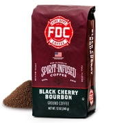 Fire Department Coffee, Black Cherry Bourbon Infused, Premium Ground Coffee, Medium Roast 12 oz.