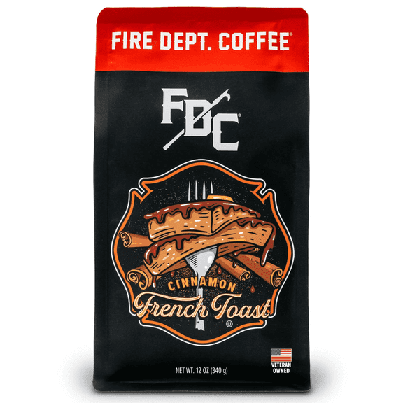 Fire Department Coffee Cinnamon French Toast Medium Roast Premium Ground Coffee, 12 oz