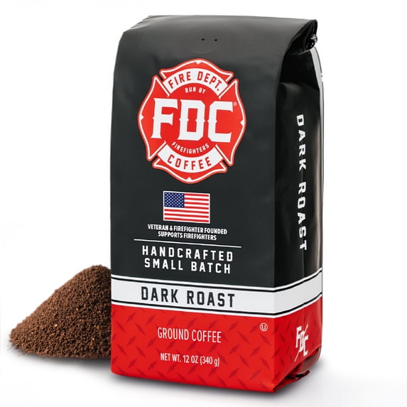 Fire Department Coffee Original Dark Roast Premium Ground Coffee, 12 oz