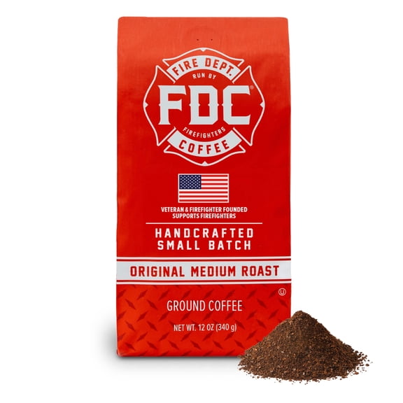 Fire Department Coffee, Original Medium Roast, Premium Ground Coffee, 12 oz