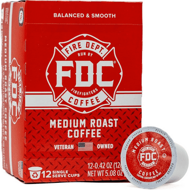 Fire Department Coffee, Original Medium Roast, Premium K-Cup Coffee Pods (12 Pack)