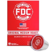 Fire Department Coffee, Original Medium Roast, Premium K-Cup Coffee Pods, 12 Pack