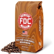 Fire Department Coffee Salted Caramel Bourbon Infused Medium Roast Premium Whole Bean Coffee, 12 oz