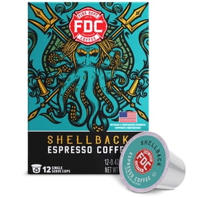 Fire Department Coffee, Shellback Espresso, Premium K-Cup Coffee Pods, Medium Roast, 12 Pack