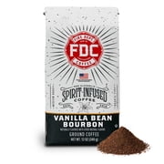 Fire Department Coffee Vanilla Bean Bourbon Infused Premium Ground Coffee Medium Roast 12 oz