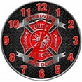 thumbnail image 1 of Fire Department Customized Wall Clock, Fire Fighter Wall Clock - 12", 1 of 5