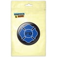 thumbnail image 1 of Fire Department Firefighter FD Blue Maltese Cross on Black Pinback Button Pin Badge, 1 of 2