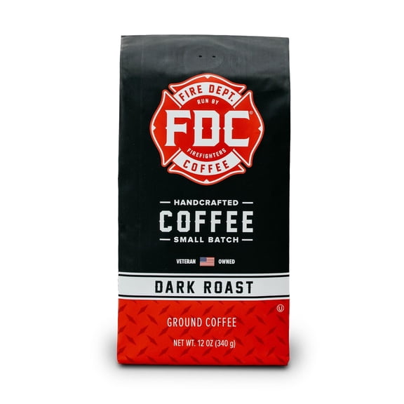 Fire Department - Ground Dark Roast Coffee- 12 Oz, Case of 6