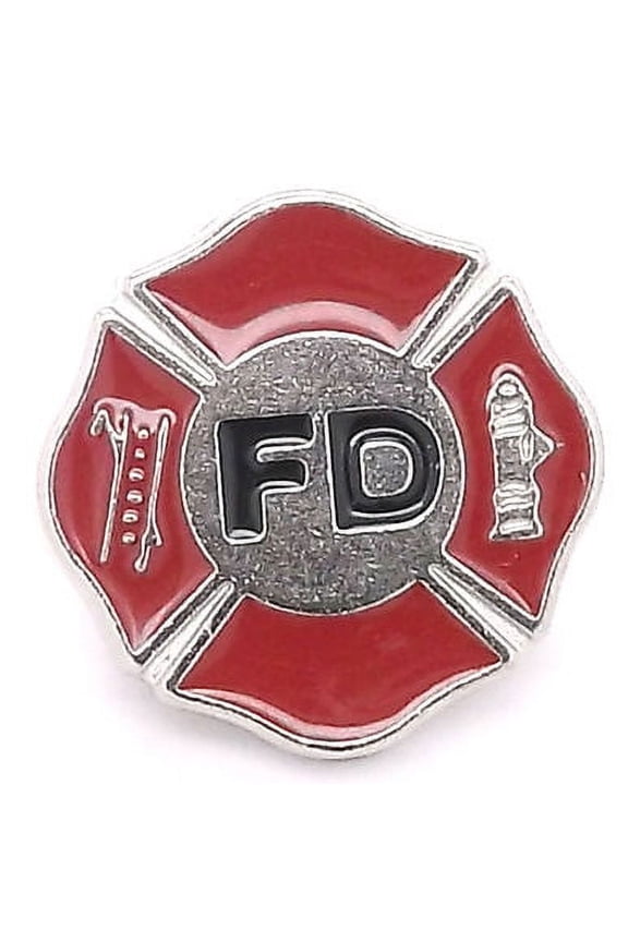 Fire Department Logo Concho Snap Cap 1" 1265-13