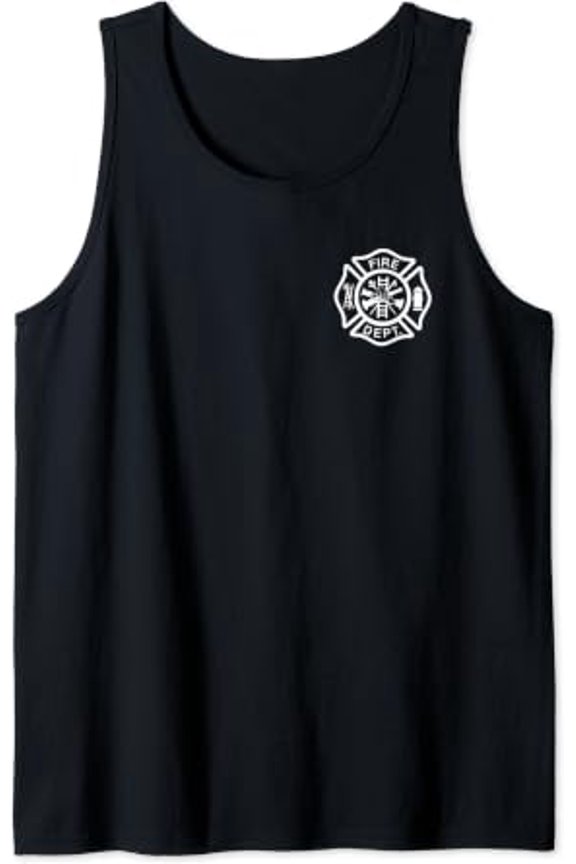 Fire Department Logo Fireman Symbol Firefighter Tank Top Size S-3XL