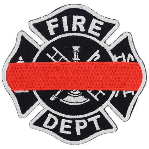 Fire Department Logo Red Line Honor Badge Patch