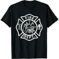 thumbnail image 1 of Fire Department Logo Uniform Fireman Symbol Firefighter Gear T-Shirt, 1 of 4