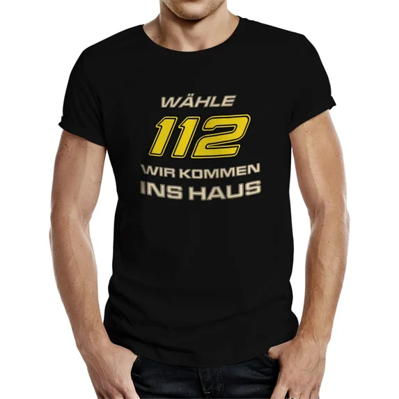 Fire Department Men's T-Shirt - Choose 112 - Funny Men's Gifts Birthday Shirts