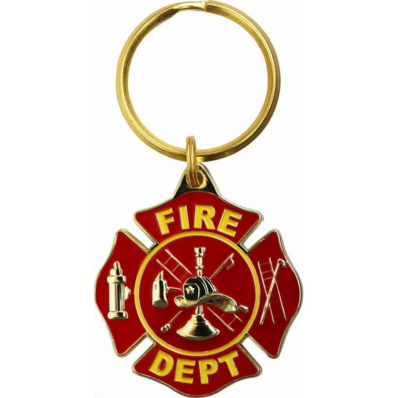 Fire Department Metal Keyring