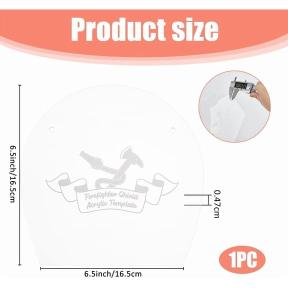 Fire Department Painting Stencil 16.5x16.5cm Reusable Acrylic Template Firefighter Fire Helmet Shield Template for Custom Made Tags Name DIY Logo Wood Leather Wall Decor