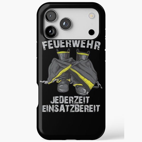 Fire Department Ready For Action Art iPhone Case 17 16 15 14 13 12 11 Pro Max