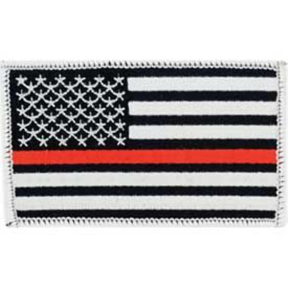 Fire Department Red Line Honor Flag Patriotic Patch