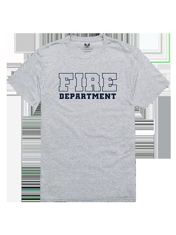 Fire Department Relaxed Graphic Tee - Heather Grey - Large
