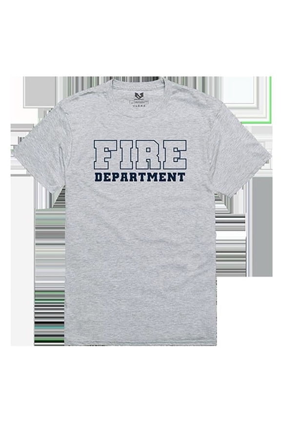 Fire Department Relaxed Graphic Tee - Heather Grey - Medium
