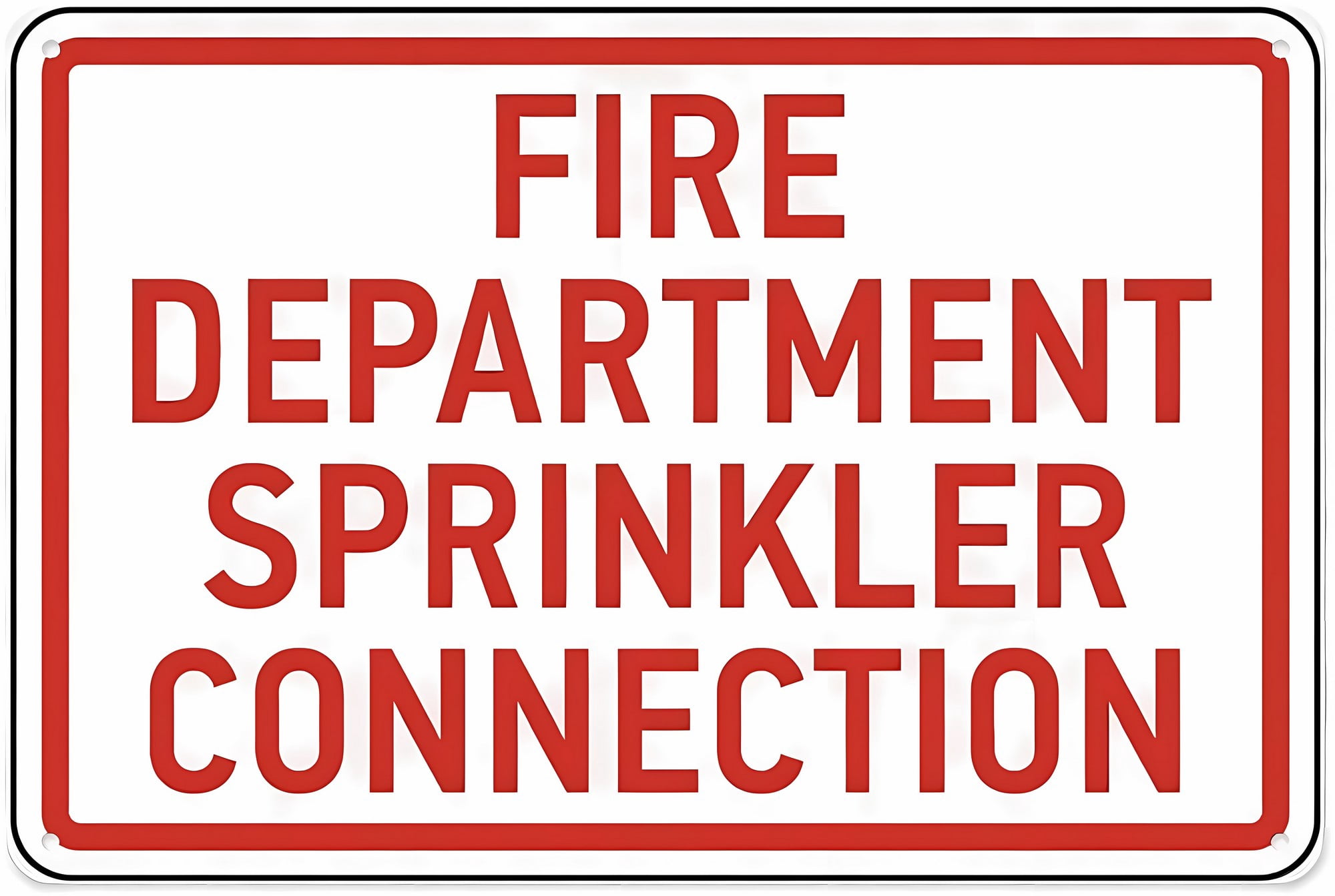 Fire Sprinker Sign Fire Department Sprinkler Connection Sign - 8