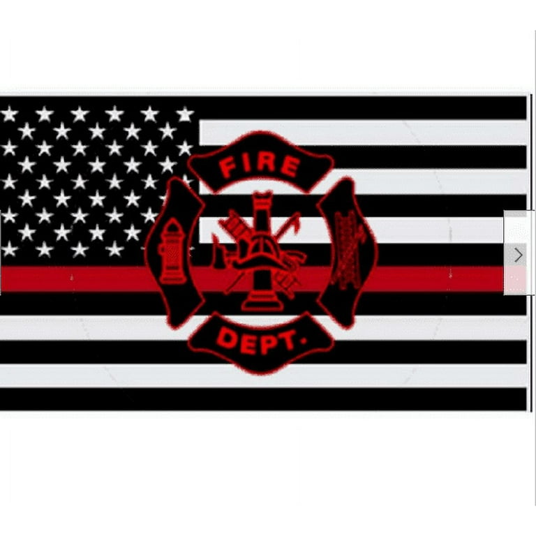 Fire Department Thin Red Line Flag 3x5 Maltese Cross Firemen