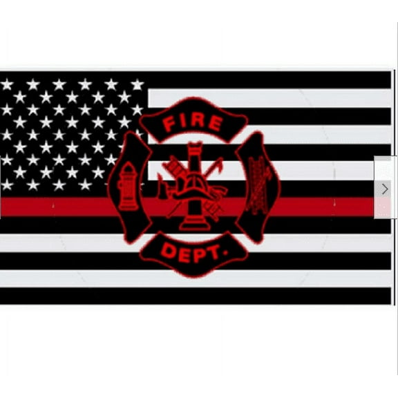 Fire Department Thin Red Line Flag 3x5 Maltese Cross Firemen Fireman Memorial