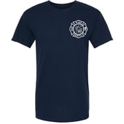 Fire Dept. Fire Rescue T-Shirt | Firefighter First Responder Crewneck Double Side Tee Shirt