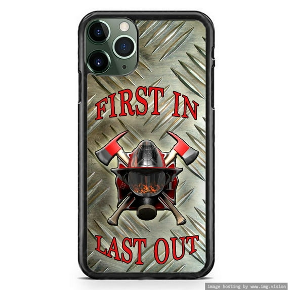 Fire Dept. FireFighter First Responders Slim Shockproof Hard Rubber Custom Case Cover For iPhone 13 Mini