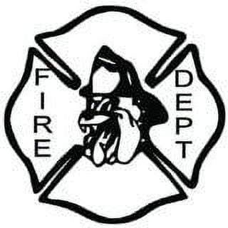 Fire Dept Picture Art - Kids Boys Bedroom Peel & Stick Sticker - Vinyl Wall Decal