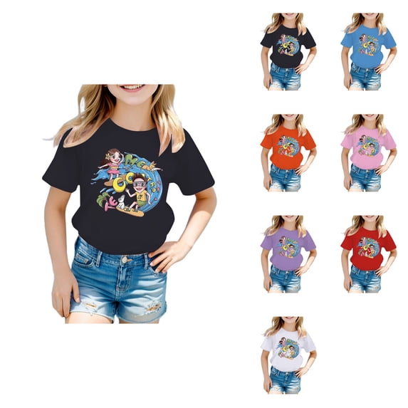 Fire Dragon Boys Girls 3D Graphic Printed T-Shirts Short Sleeve Summer Shirts for 6-16 Years