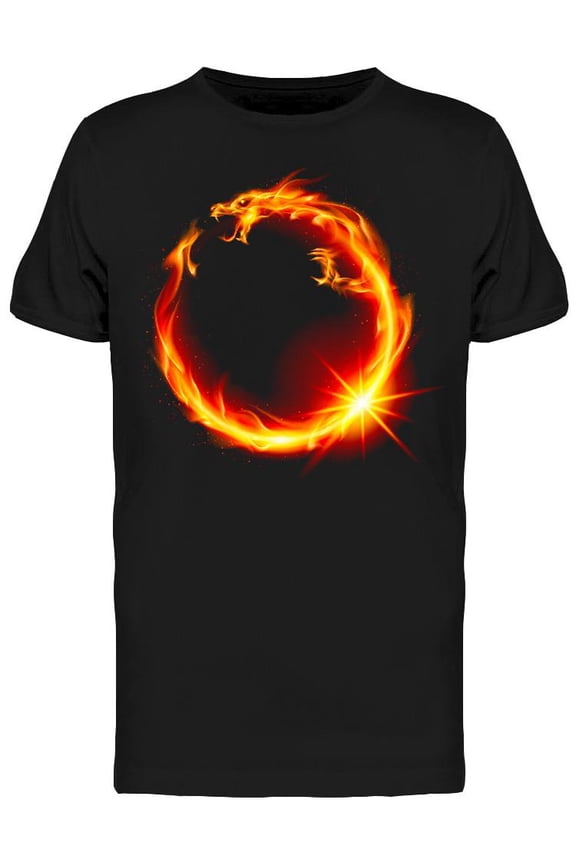Fire Dragon Design T-Shirt Men -Image by Shutterstock, Male Medium