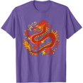 thumbnail image 1 of Fire Dragon Fantasy Animal Gift Unisex T-Shirt for Men Women Kids Toddler,Violet Color,Size M, 1 of 5
