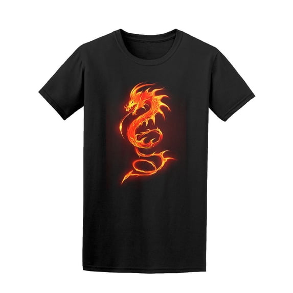 Fire Dragon In Flames Tee Men's -Image by Shutterstock